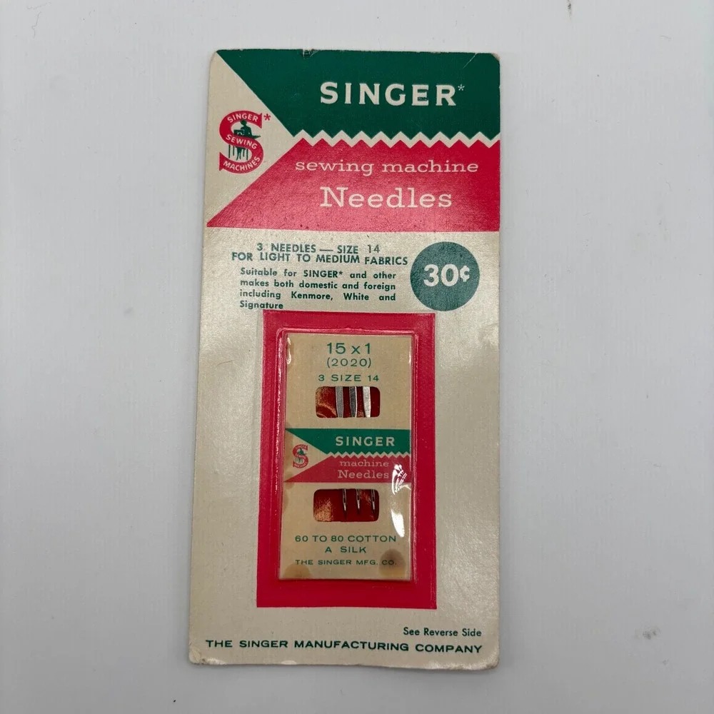 Vintage Singer Sewing Machine Needles 15x1 2020 Size 14 Made in West Germany NOS